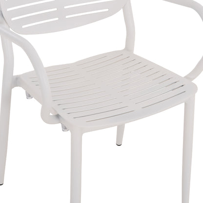 OUTDOOR DINING SET 5PCS HILLIARD HM10998.01 WHITE ALUMINUM-POLYWOOD