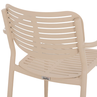 OUTDOOR DINING SET 5PCS HILLIARD HM10998.04 CHAMPAGNE COLORED ALUMINUM-POLYWOOD