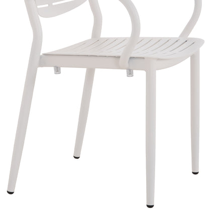 OUTDOOR DINING SET 5PCS HILLIARD HM10998.01 WHITE ALUMINUM-POLYWOOD
