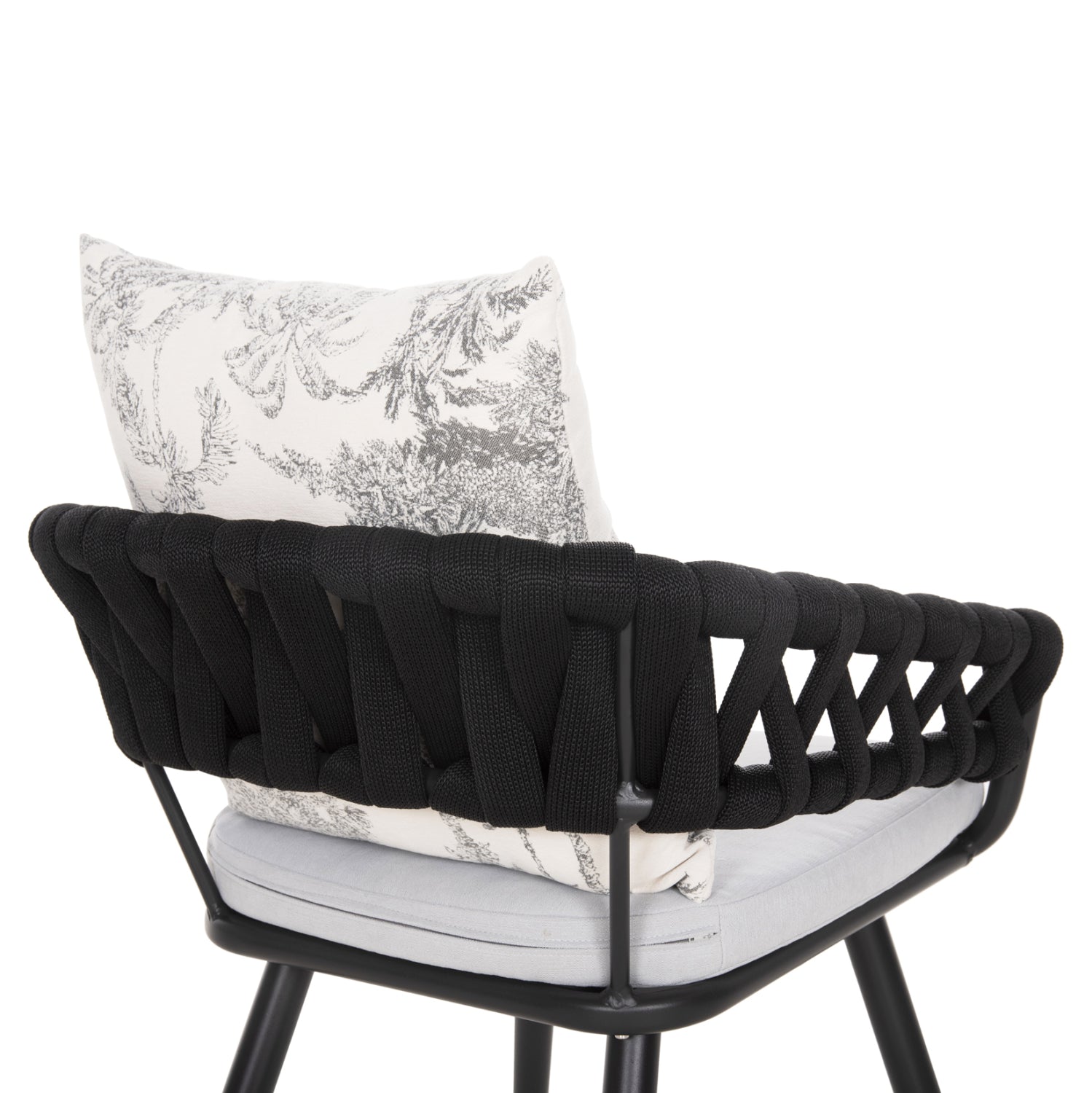 OUTDOOR DINING SET 5PCS CAMDEN HM11001.01 ALUMINUM IN ANTHRACITE--ECRU CUSHIONS