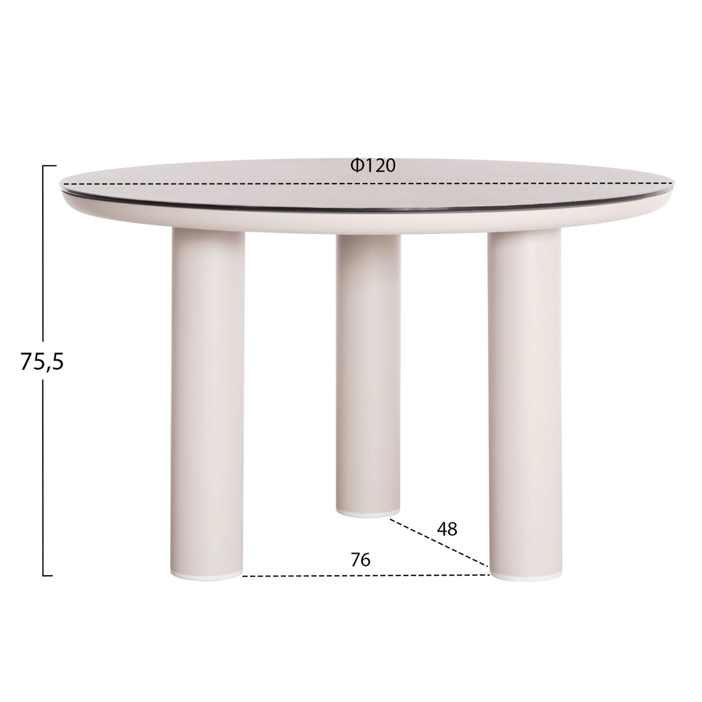 OUTDOOR DINING SET 5PCS SHANKS HM11002.02 ALUMINUM IN CREAM WHITE & OLEFIN CUSHION COVERS IN BEIGE