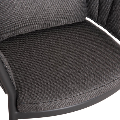 OUTDOOR DINING SET 5PCS SHANKS HM11002.01 ALUMINUM & OLEFIN CUSHION COVERS---GREY