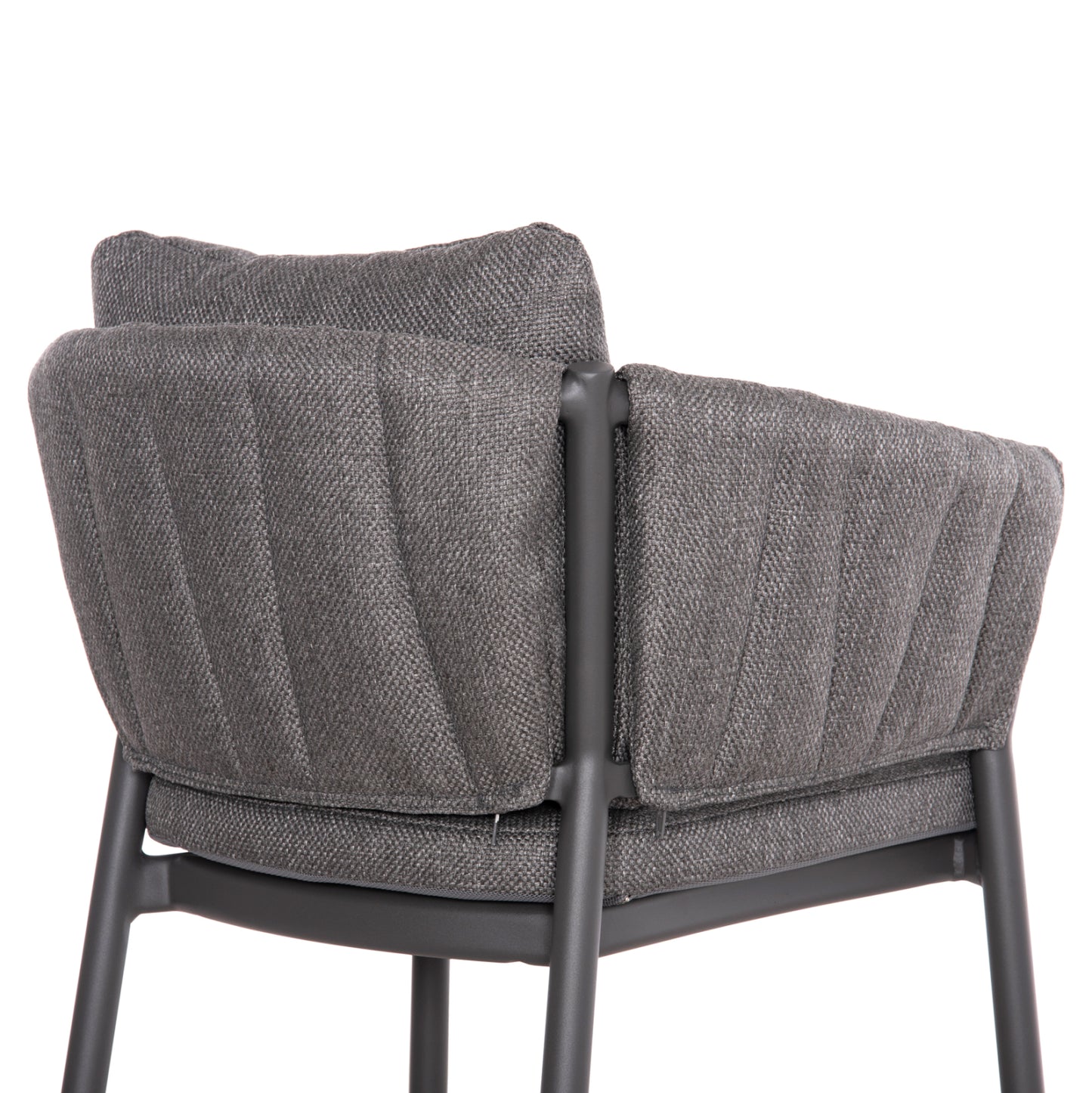 OUTDOOR DINING SET 5PCS SHANKS HM11002.01 ALUMINUM & OLEFIN CUSHION COVERS---GREY