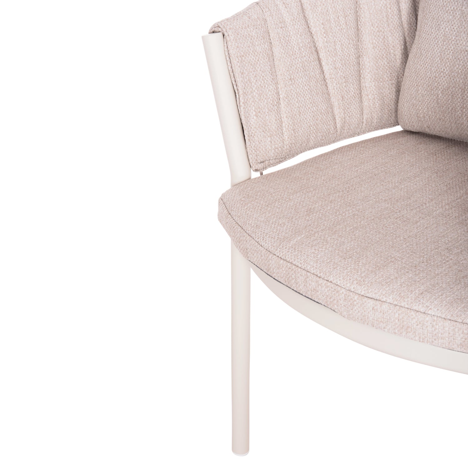 OUTDOOR DINING SET 5PCS SHANKS HM11002.02 ALUMINUM IN CREAM WHITE & OLEFIN CUSHION COVERS IN BEIGE