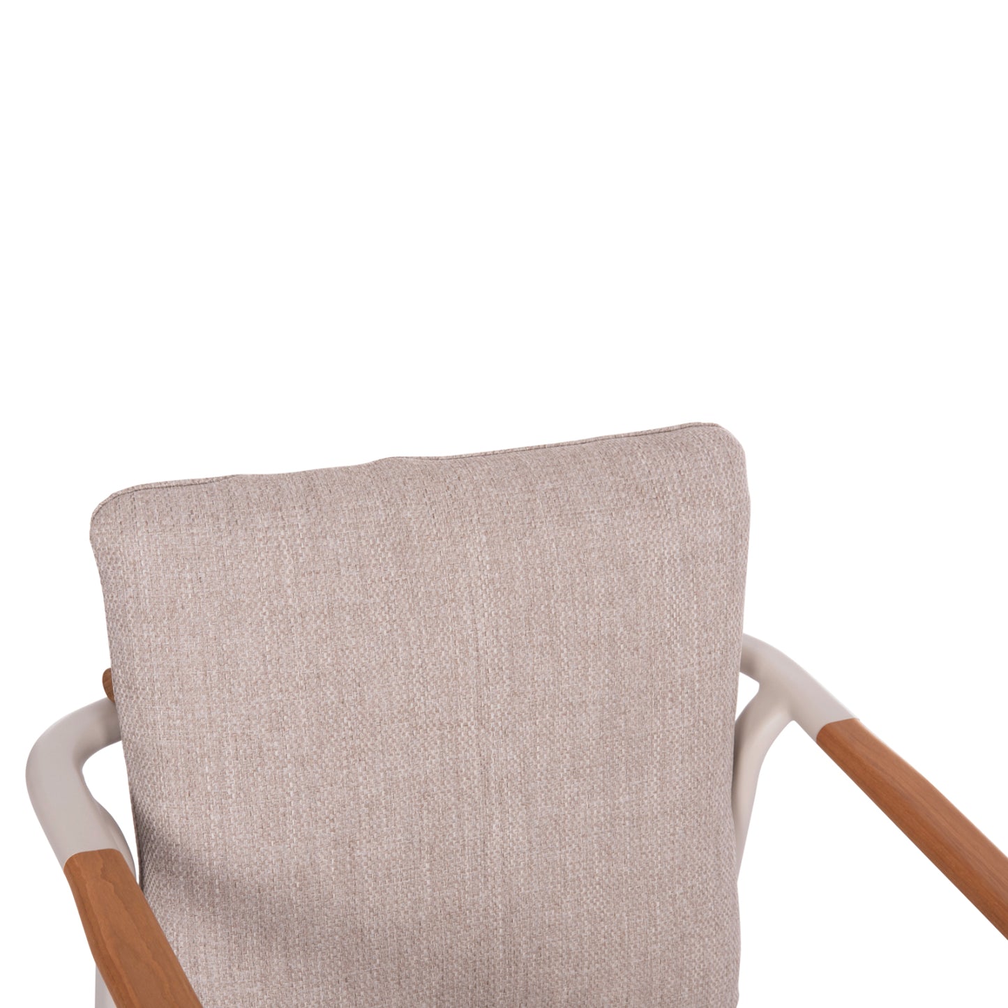 OUTDOOR DINING SET 5PCS SENTI HM11003.02 ALUMINUM CREAM WHITE--OLEFIN CUSHION COVERS BEIGE