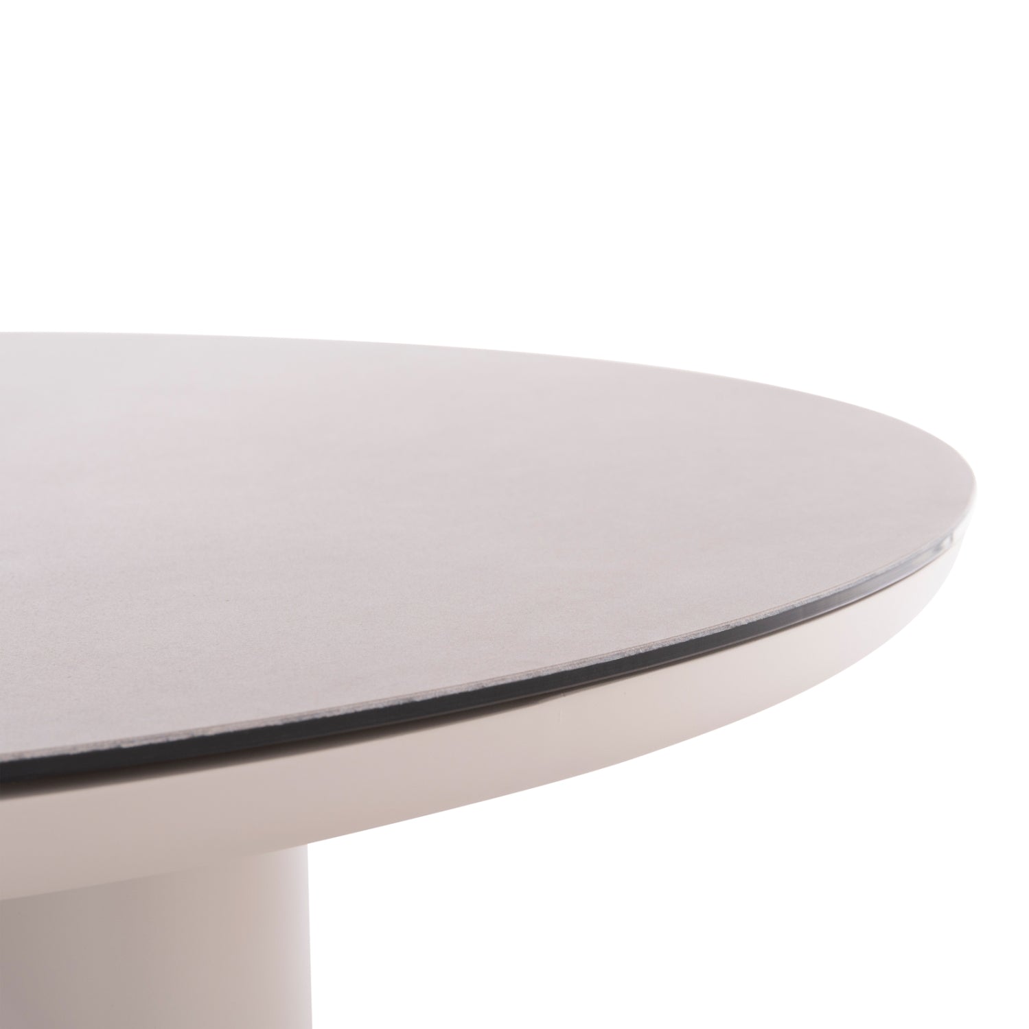 OUTDOOR DINING SET 5PCS SENTI HM11003.02 ALUMINUM CREAM WHITE--OLEFIN CUSHION COVERS BEIGE
