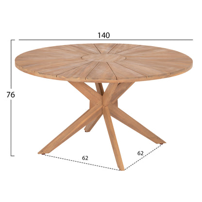 OUTDOOR DINING SET 5PCS CORTEN HM10900.01 ACACIA WOOD IN NATURAL--CUSHIONS IN BEIGE