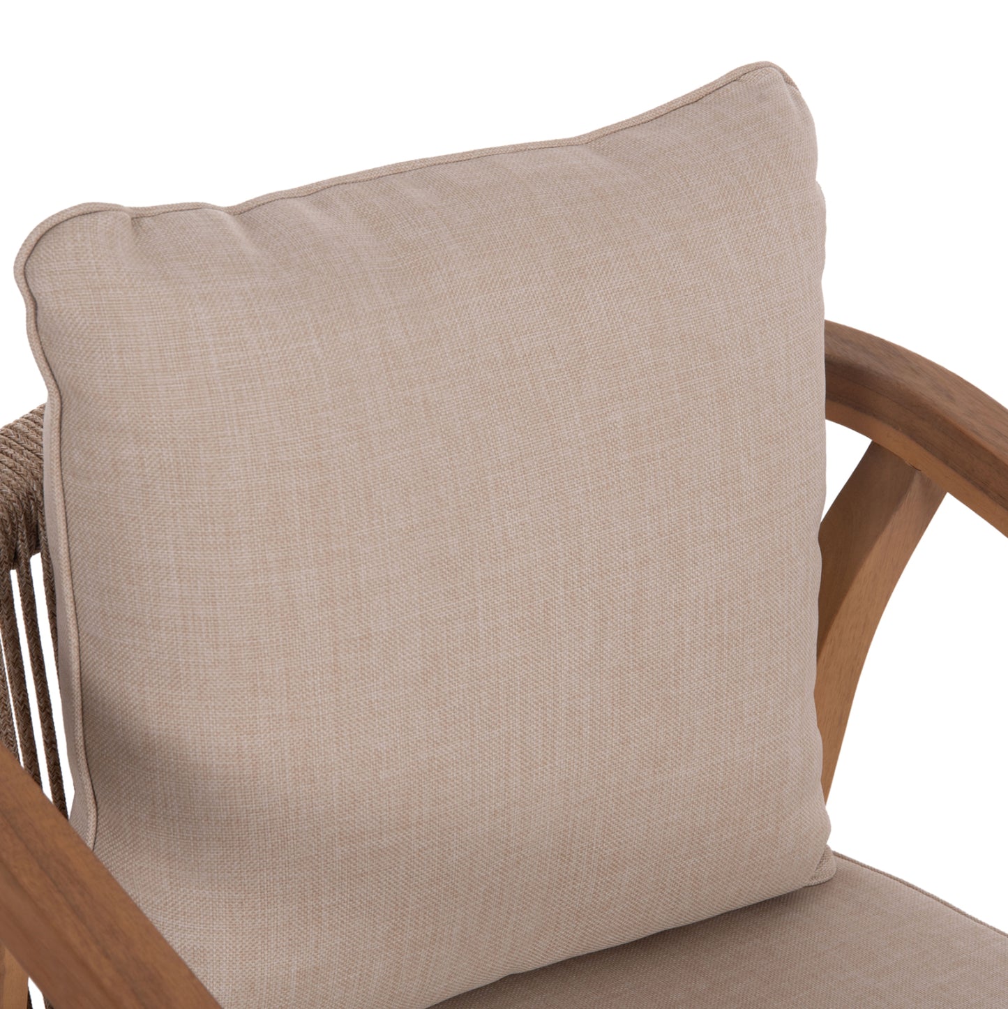OUTDOOR DINING SET 5PCS CORTEN HM10900.01 ACACIA WOOD IN NATURAL--CUSHIONS IN BEIGE
