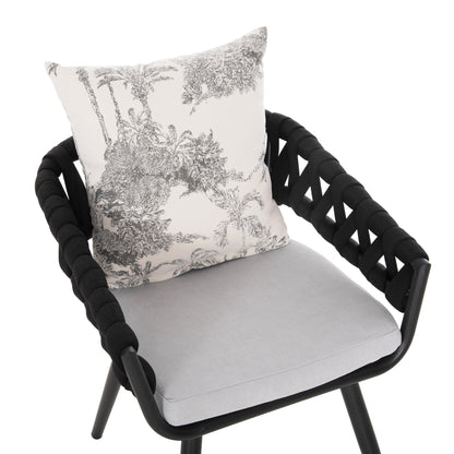 OUTDOOR DINING SET 5PCS CAMDEN HM11000.01 ALUMINUM IN ANTHRACITE--ECRU CUSHIONS