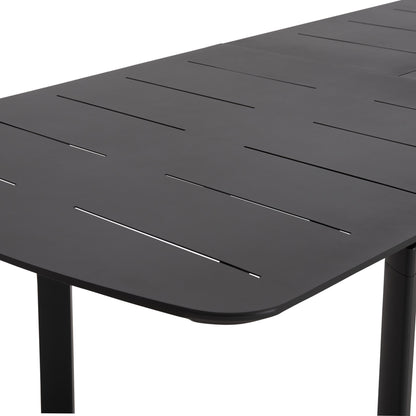 OUTDOOR 6-SEAT DINING SET ELARA HM10726.01 GREY ALUMINUM-EXTENDABLE DINING TABLE