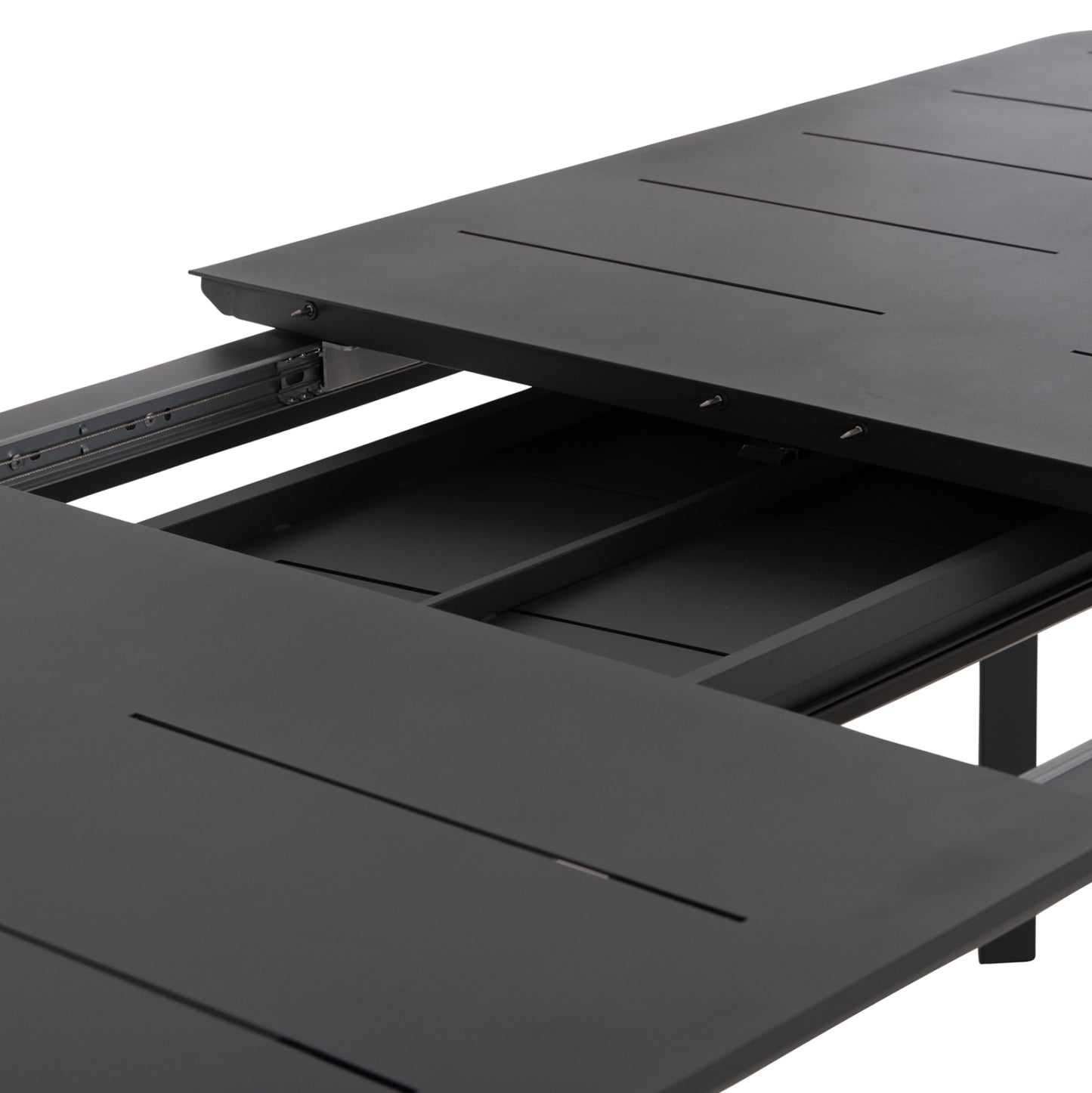 OUTDOOR 6-SEAT DINING SET ELARA HM10726.01 GREY ALUMINUM-EXTENDABLE DINING TABLE