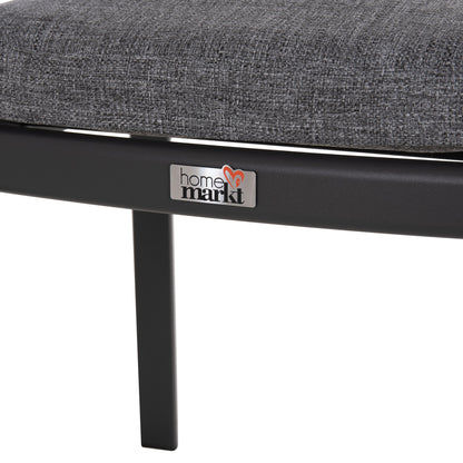 OUTDOOR 6-SEAT DINING SET ELARA HM10726.01 GREY ALUMINUM-EXTENDABLE DINING TABLE
