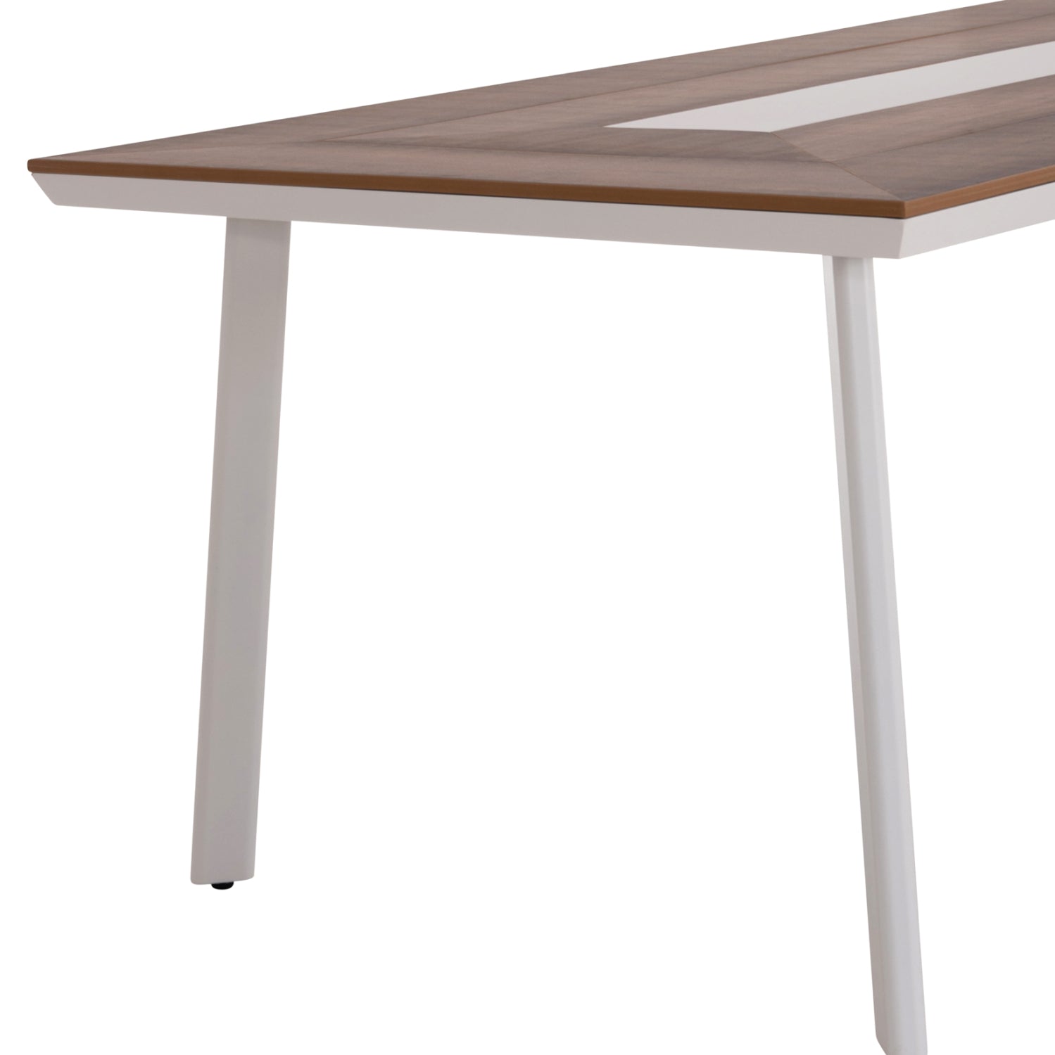 OUTDOOR DINING SET 7PCS ELARA HM10827.02 ALUMINUM IN WHITE--POLYWOOD