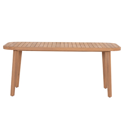 OUTDOOR DINING SET 7PCS CONTREL HM10899.02 ACACIA WOOD IN NATURAL--CUSHIONS IN GREY