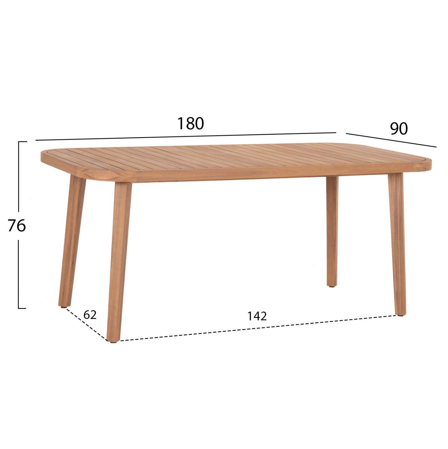 OUTDOOR DINING SET 7PCS CRAVIN HM10903 ACACIA WOOD IN NATURAL--CUSHIONS IN BEIGE