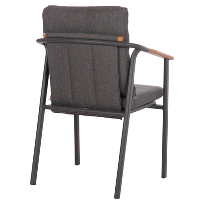 OUTDOOR DINING SET 7PCS SENTI HM10908.01 ALUMINUM & OLEFIN CUSHION COVERS---GREY