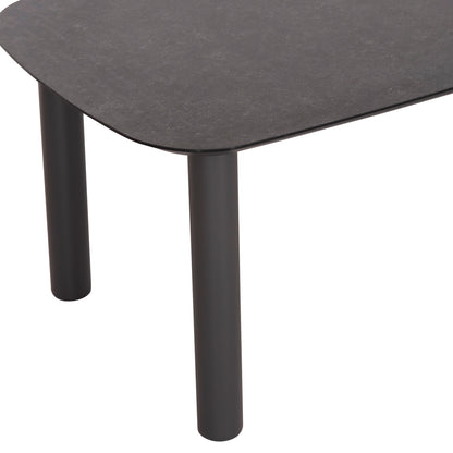 OUTDOOR DINING SET 7PCS SENTI HM10908.01 ALUMINUM & OLEFIN CUSHION COVERS---GREY