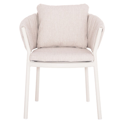 OUTDOOR DINING SET 7PCS SHANKS HM10909.02 ALUMINUM IN CREAM WHITE-BEIGE OLEFIN CUSHION COVERS