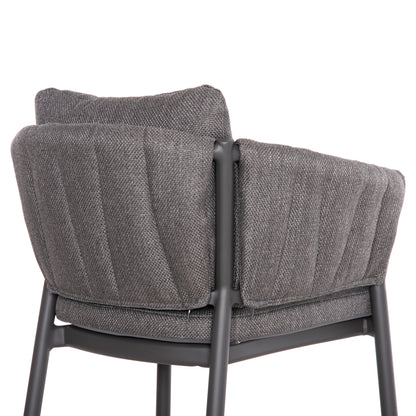 OUTDOOR DINING SET 7PCS SHANKS HM10909.01 ALUMINUM & OLEFIN CUSHION COVERS---GREY