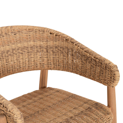 OUTDOOR DINING SET 7PCS FILEM HM10910 ACACIA WOOD & ROPE IN NATURAL COLORS