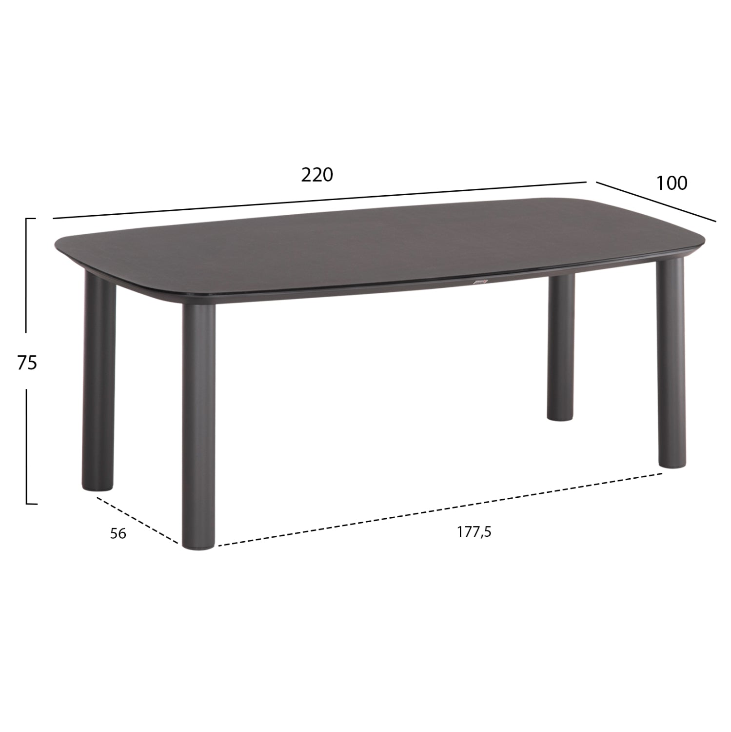 OUTDOOR DINING SET 7PCS DOSUN HM10910.01 ALUMINUM-ROPE-OLEFIN CUSHION COVERS---GREY
