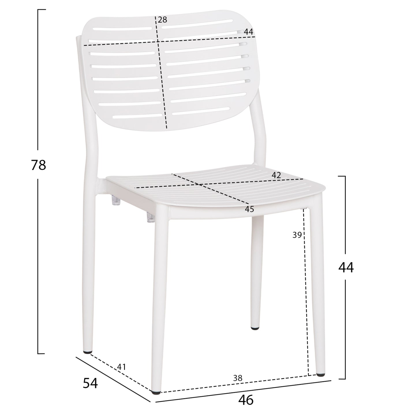 OUTDOOR DINING SET 7PCS  HM10999.01 WHITE ALUMINUM-POLYWOOD