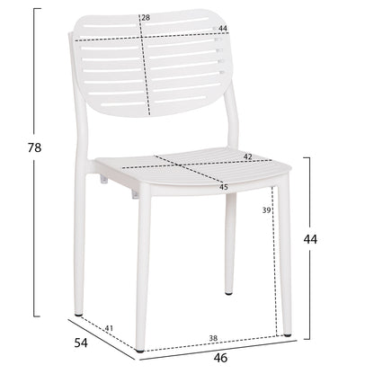 OUTDOOR DINING SET 7PCS  HM10999.01 WHITE ALUMINUM-POLYWOOD