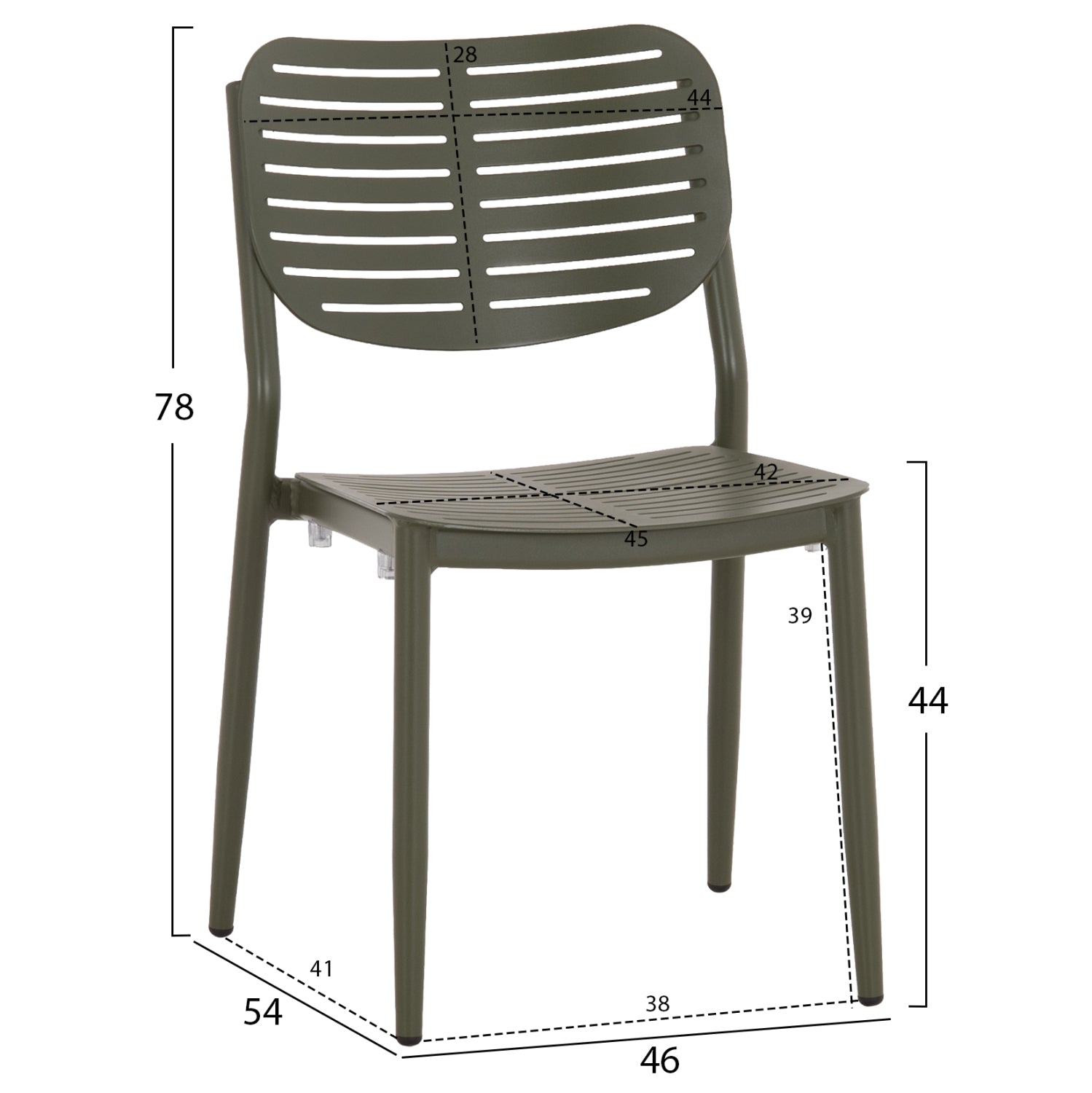 OUTDOOR DINING SET 7PCS HILLIARD HM10999.07 OLIVE GREEN ALUMINUM-POLYWOOD