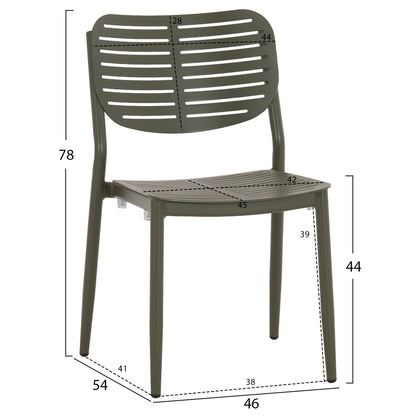 OUTDOOR DINING SET 7PCS HILLIARD HM10999.07 OLIVE GREEN ALUMINUM-POLYWOOD