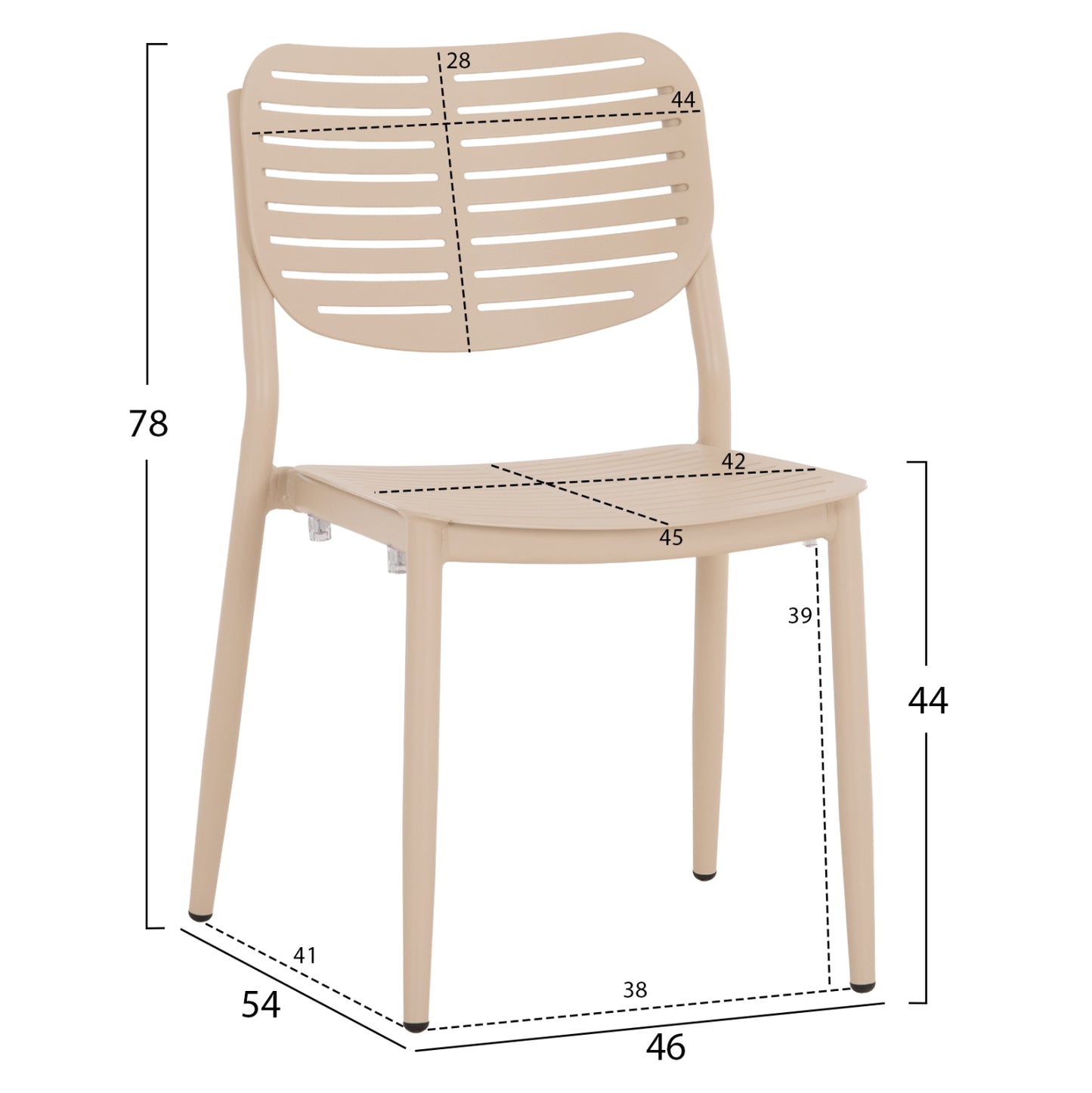 OUTDOOR DINING SET 7PCS HILLIARD HM10999.04 CHAMPAGNE COLORED ALUMINUM-POLYWOOD