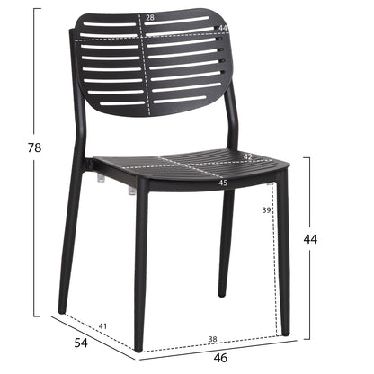 OUTDOOR DINING SET 7PCS HILLIARD HM10999.03 ANTHRACITE ALUMINUM-POLYWOOD