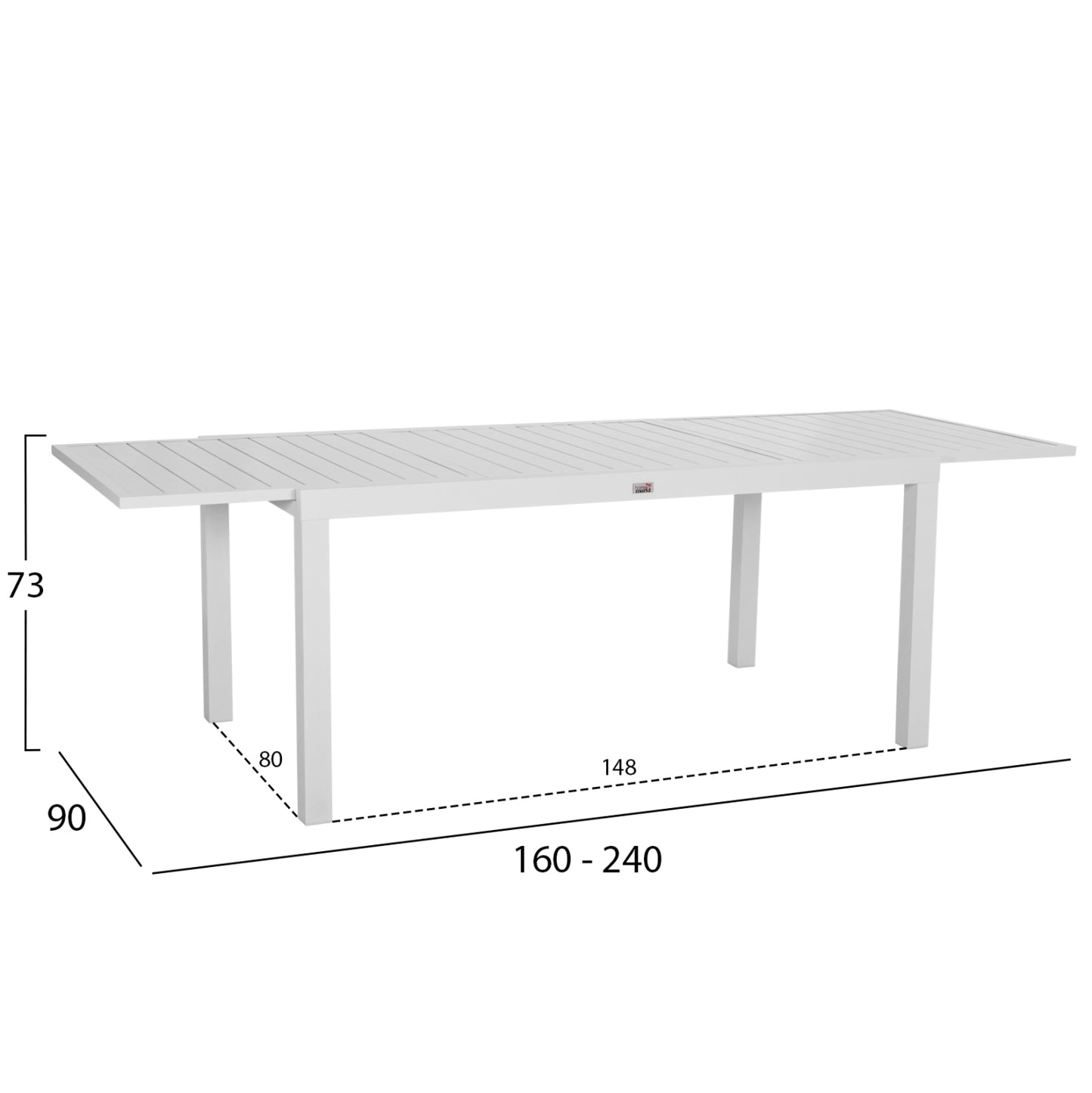 OUTDOOR DINING SET 7PCS KRUM HM21132 WHITE ALUMINUM--P.E.TWISTED RATTAN