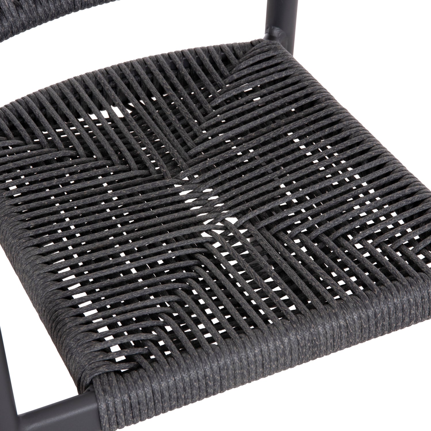 OUTDOOR DINING SET 7PCS KRUM HM21153 DARK GREY ALUMINUM-P.E.TWISTED RATTAN