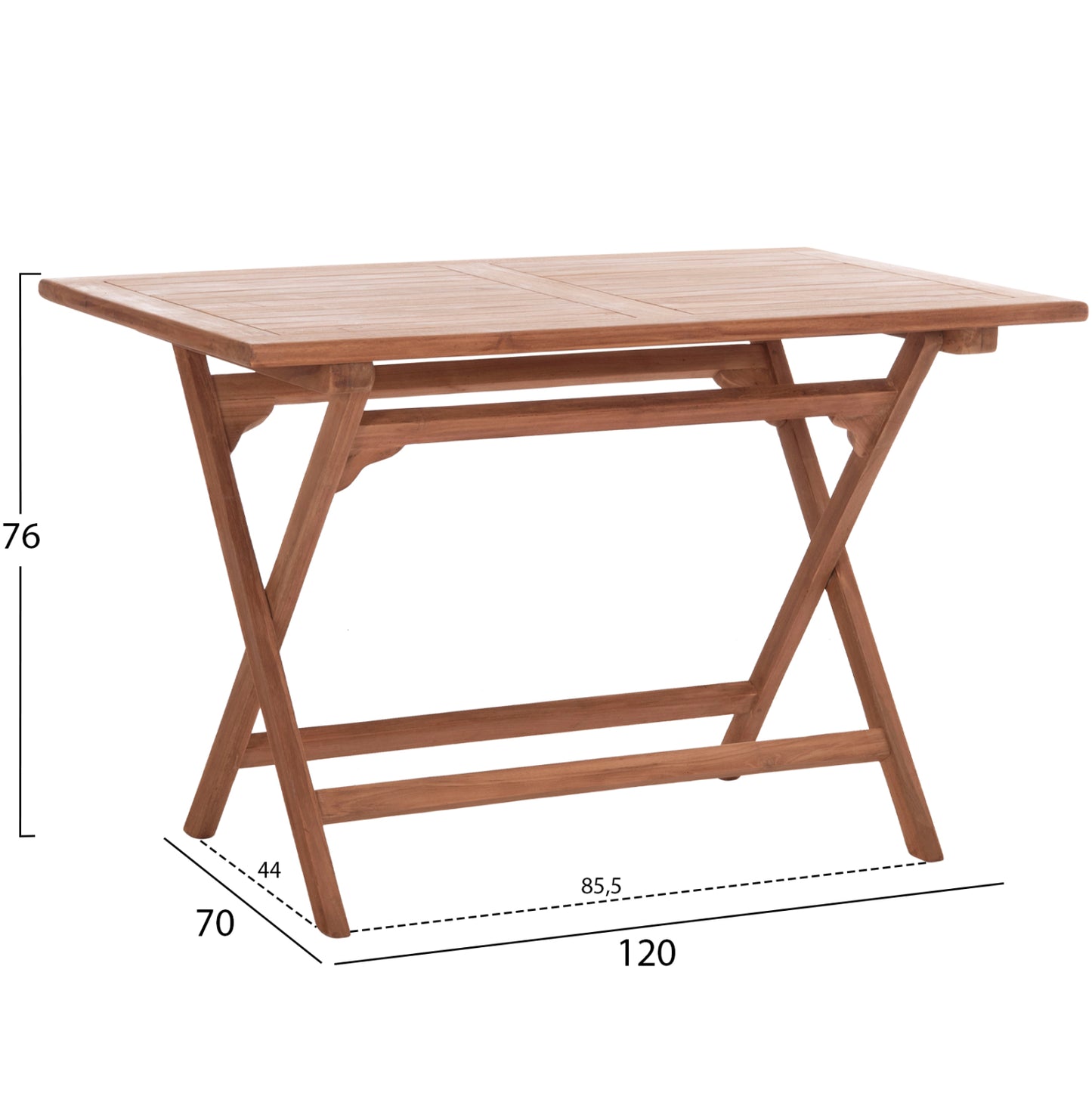 OUTDOOR DINING SET 4PCS FOLDABLE ERIS HM10920 TEAK WOOD IN NATURAL