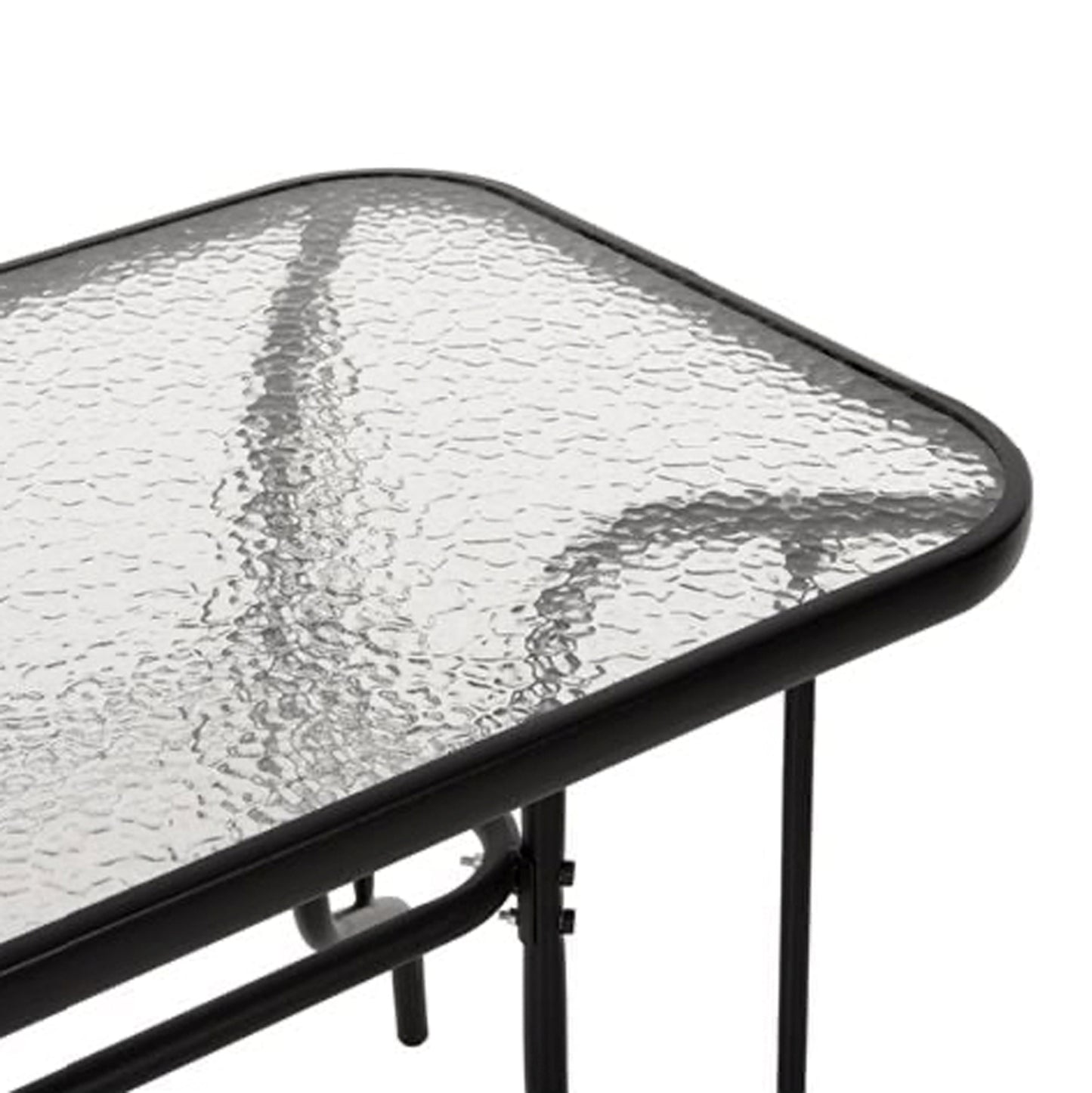 OUTDOOR DINING SET ADAM HM5193.13 TABLE WITH 4 DINING CHAIRS--BLACK