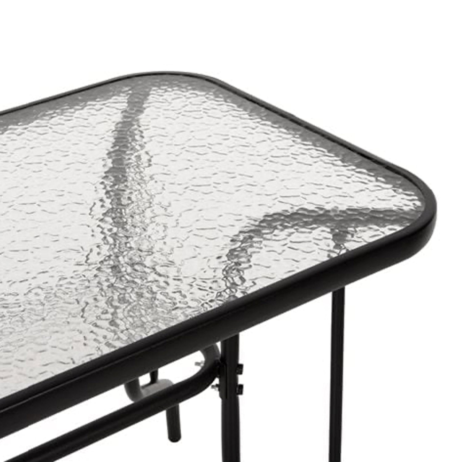 OUTDOOR DINING SET ADAM HM5193.13 TABLE WITH 4 DINING CHAIRS--BLACK