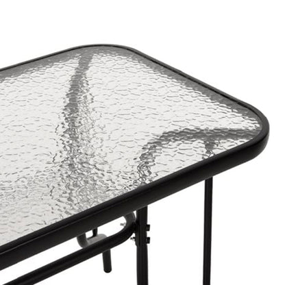 OUTDOOR DINING SET ADAM HM5193.13 TABLE WITH 4 DINING CHAIRS--BLACK