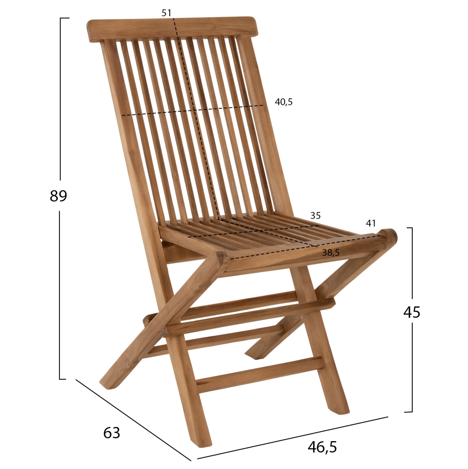 OUTDOOR DINING SET 6PCS KENDALL HM11954 SOLID TEAK WOOD IN NATURAL COLOR