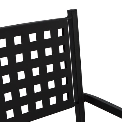 OUTDOOR DINING SET 5PCS ZETA HM10872.01 METAL-MARBLE-CAST IRON