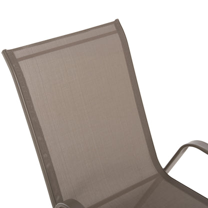 OUTDOOR 5PCS DINING SET LEON HM10882.14 TABLE & 4 ARMCHAIRS--CHAMPAGNE COLOR
