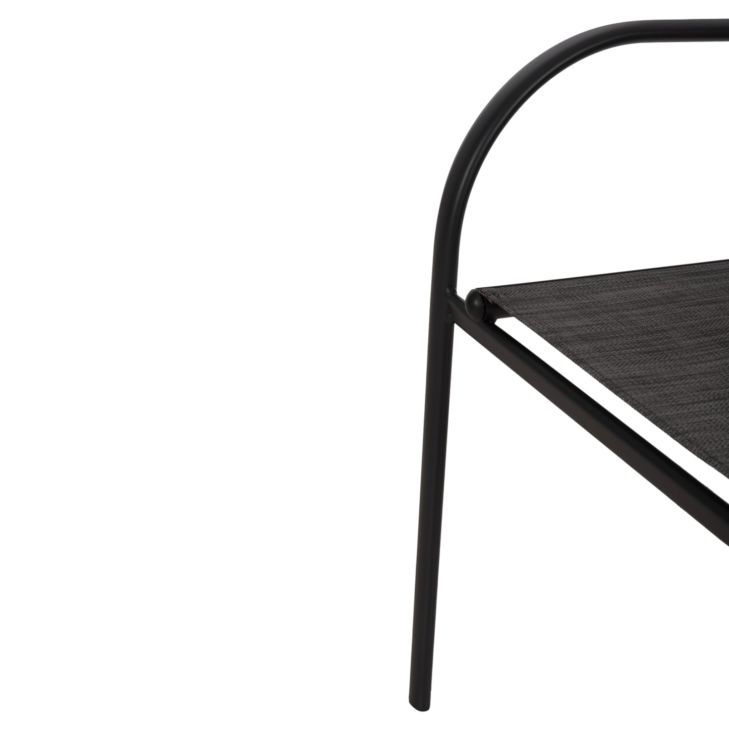OUTDOOR DINING SET 5PCS REDAN HM10890.01 METAL-TEXTILENE IN BLACK & DARK GREY
