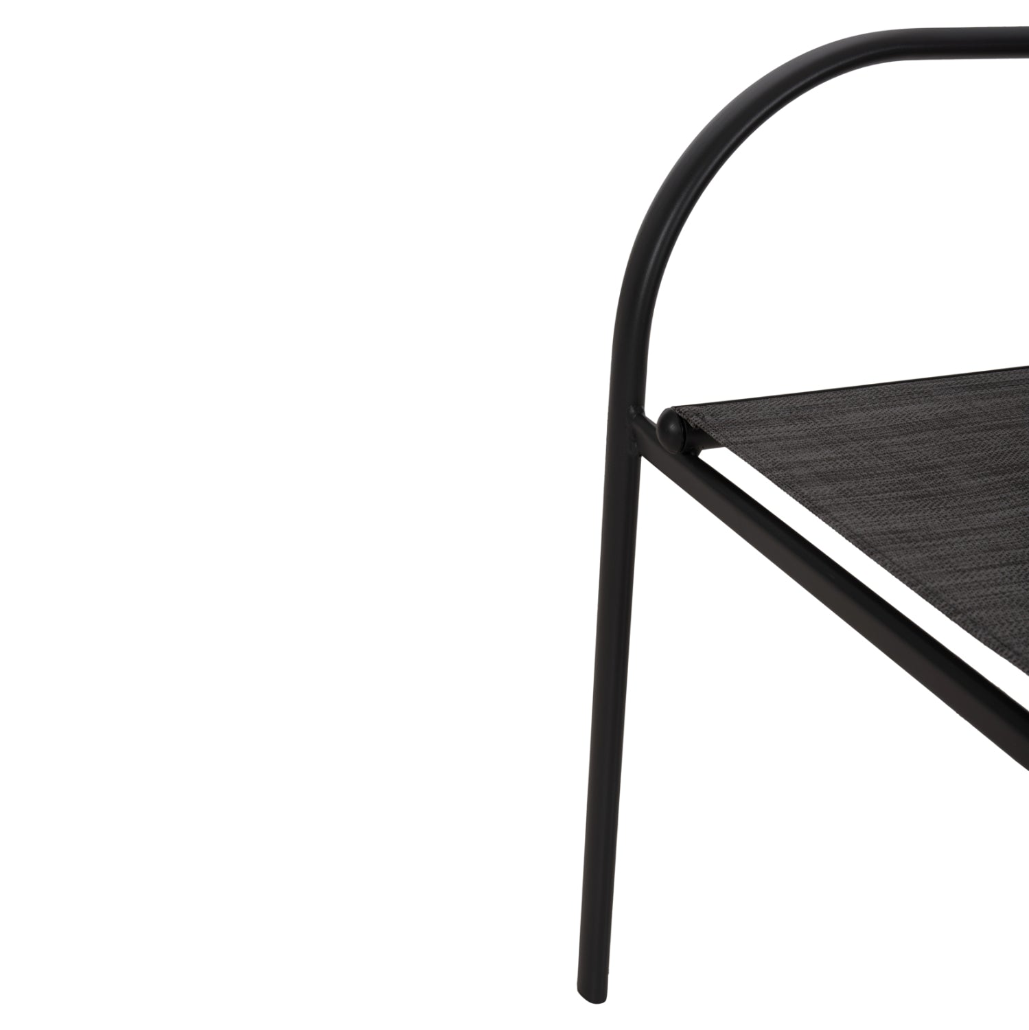 OUTDOOR DINING SET 5PCS REDAN HM10890.01 METAL-TEXTILENE IN BLACK & DARK GREY