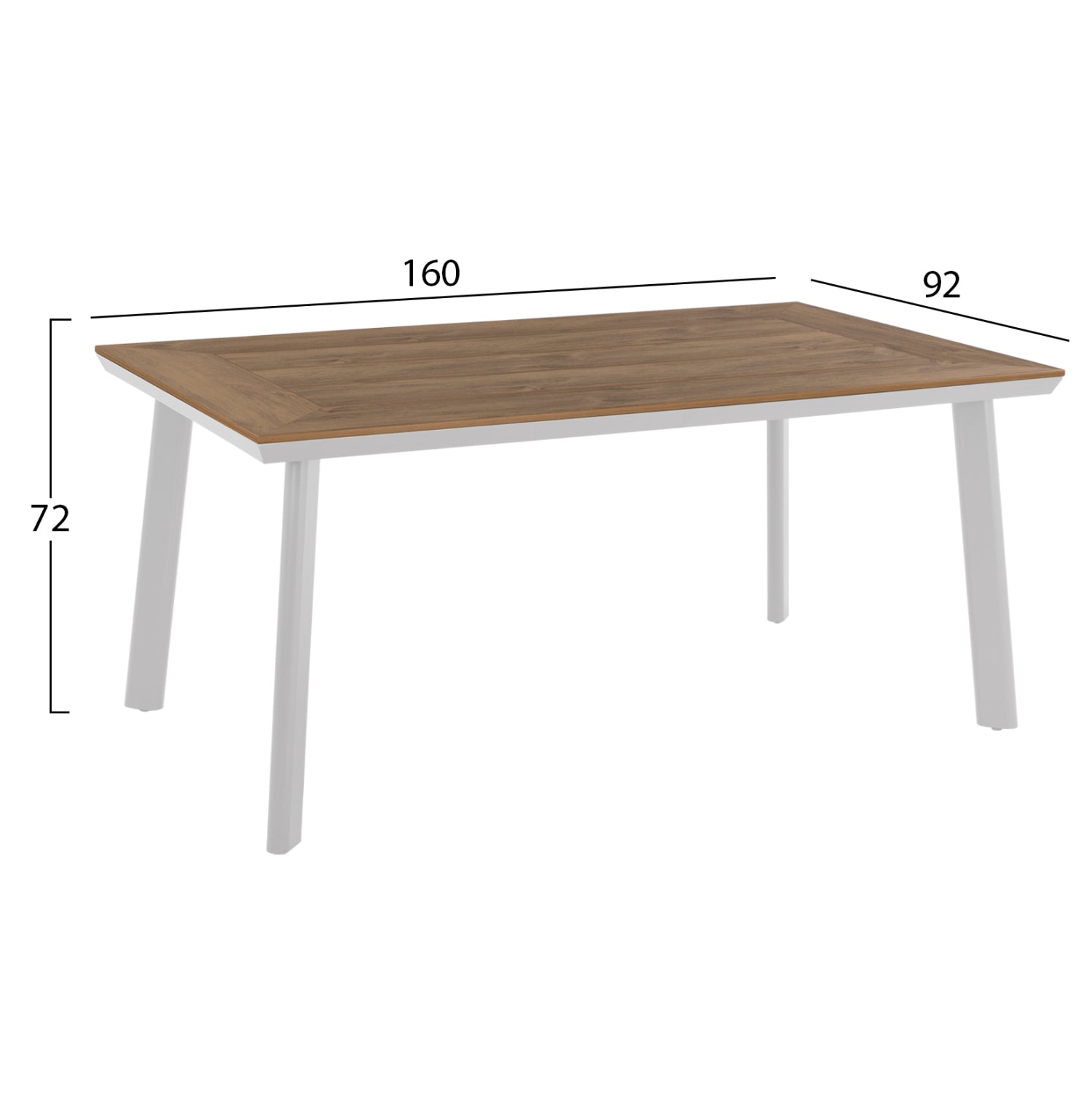 OUTDOOR DINING SET TABER HM10737.01 TABLE & 6 DINING CHAIRS-ALUMINUM & POLYWOOD--WHITE