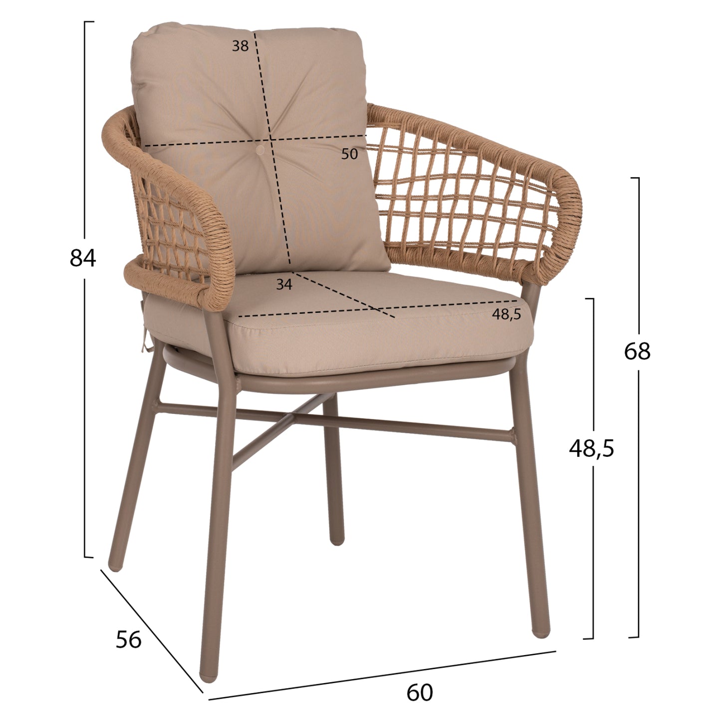 OUTDOOR DINING SET TABER HM10841.01 TABLE & 4 DINING CHAIRS-ALUMINUM & POLYWOOD--MOCHA