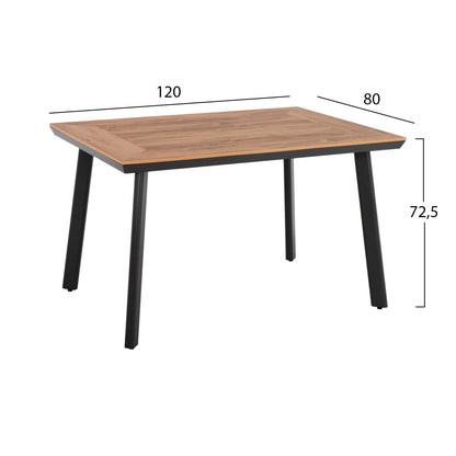 OUTDOOR DINING SET TABER HM21197 TABLE & 4 DINING CHAIRS-ALUMINUM & POLYWOOD--ANTHRACITE COLOR