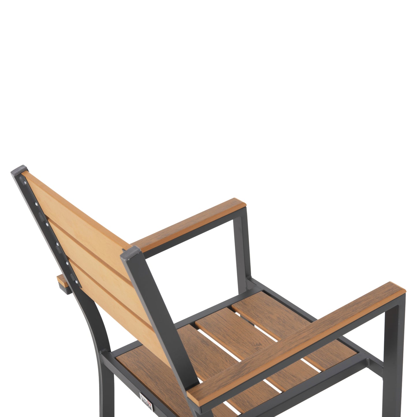 OUTDOOR DINING SET TABER HM21197 TABLE & 4 DINING CHAIRS-ALUMINUM & POLYWOOD--ANTHRACITE COLOR