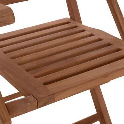 OUTDOOR DINING SET WONDER HM21290 TABLE & 4 DINING CHAIRS FOLDABLE--TEAK WOOD