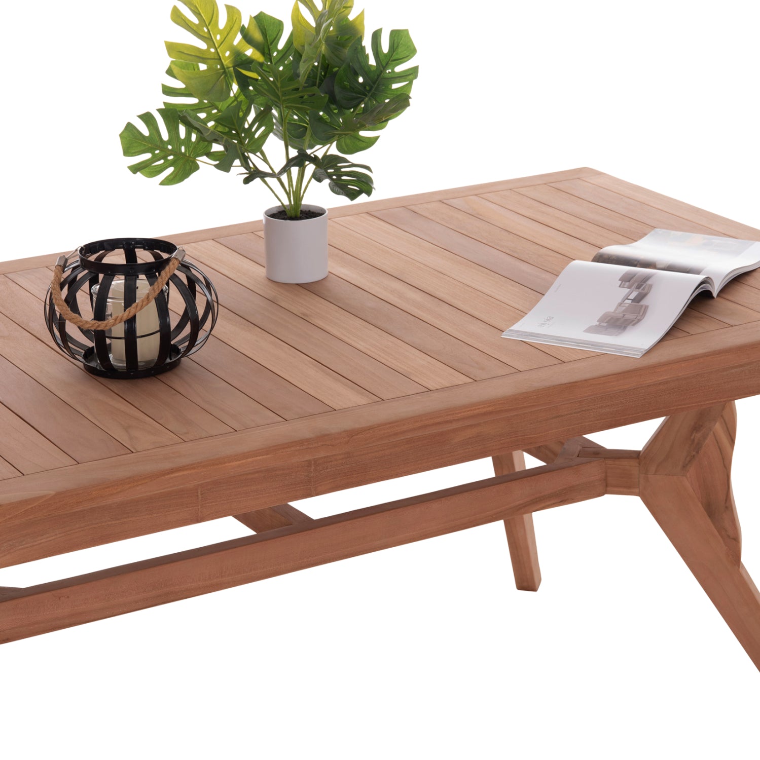 OUTDOOR DINING SET WONDER HM21290 TABLE & 4 DINING CHAIRS FOLDABLE--TEAK WOOD