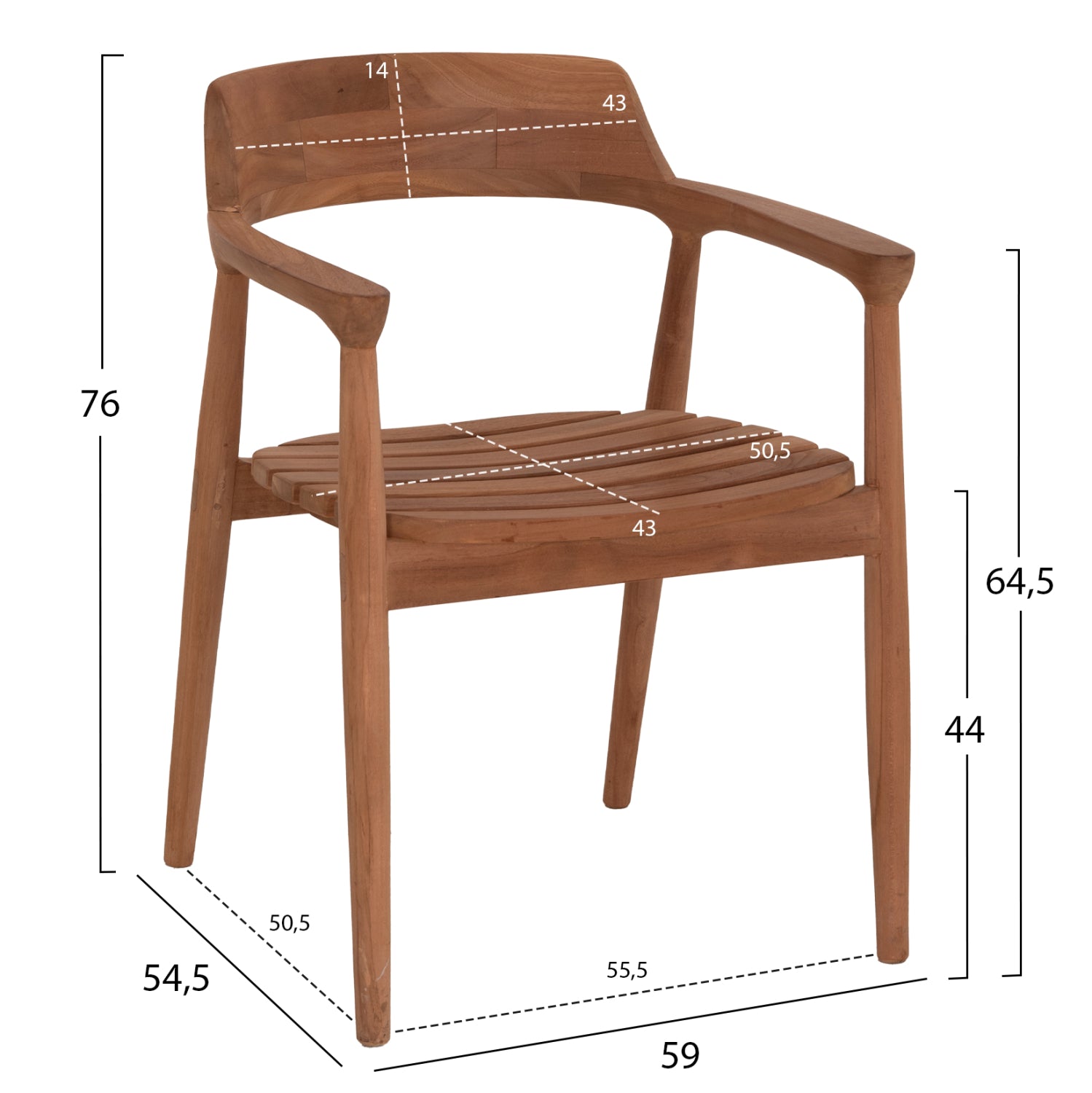 OUTDOOR DINING SET FREM HM21291 TABLE & 6 DINING CHAIRS--TEAK WOOD