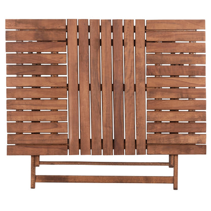 OUTDOOR DIRECTOR'S DINING SET 5PCS LIMNOS HM21135 BEECH WOOD IN WALNUT COLOR--TEXTILENE IN ECRU